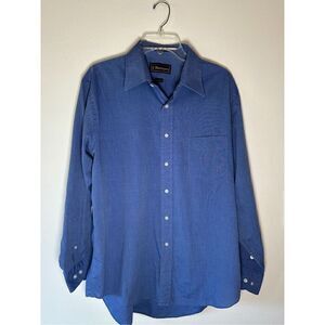 Barrington men’s blue long sleeve button front shirt size 17 34/35  #43-1336